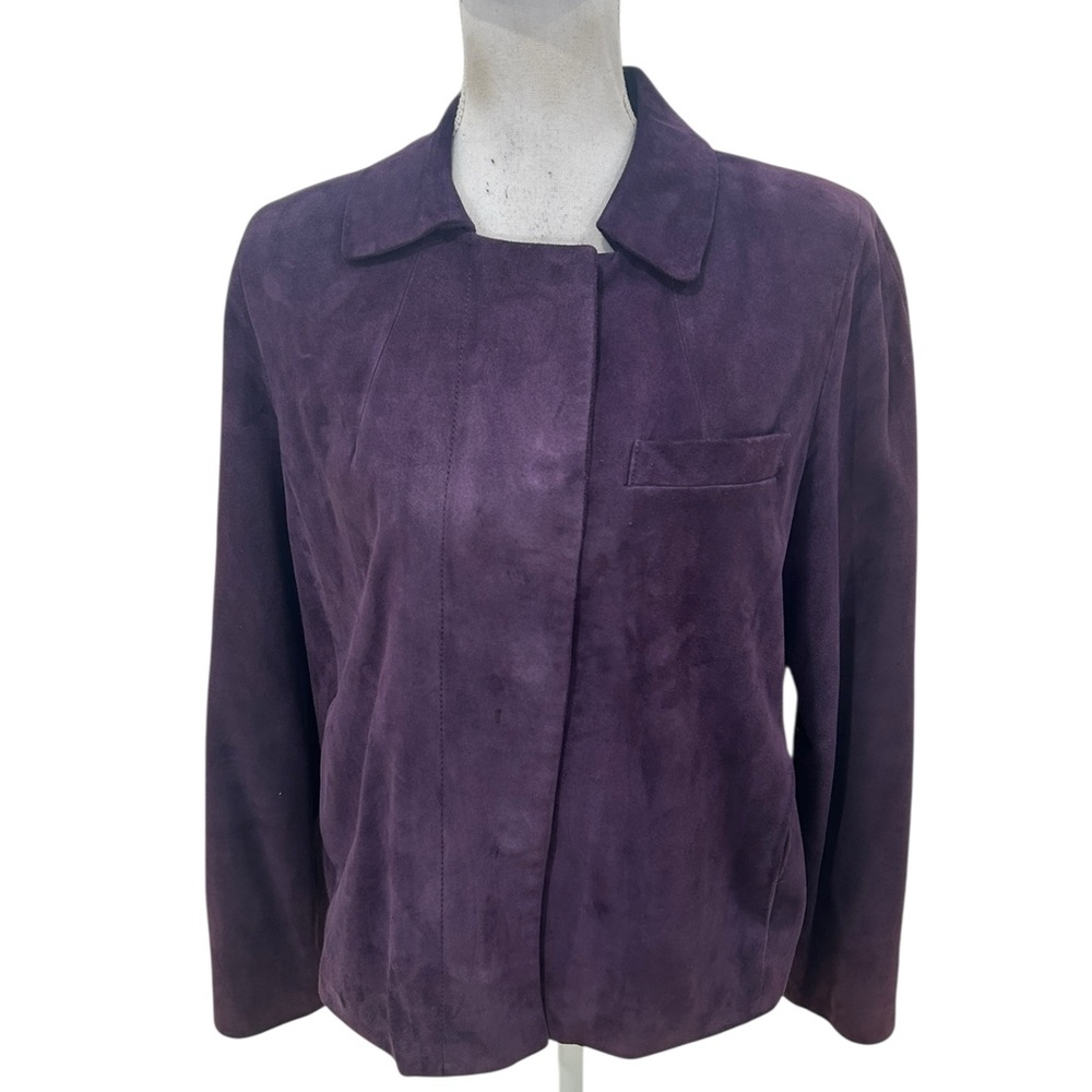 Talbots Purple Suede Blazer Jacket